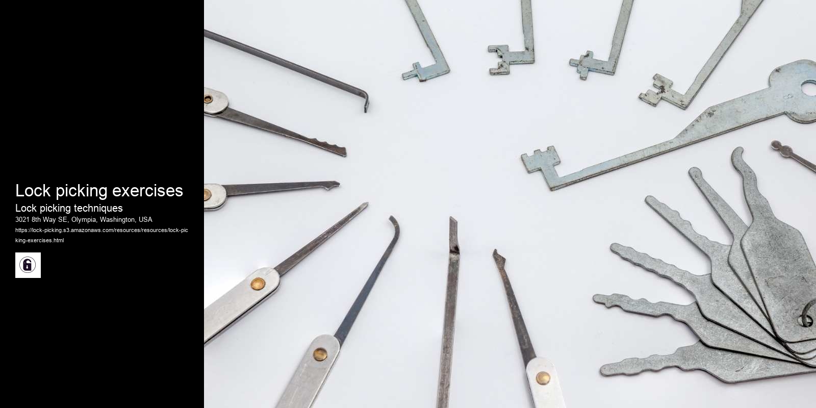 Lock picking exercises