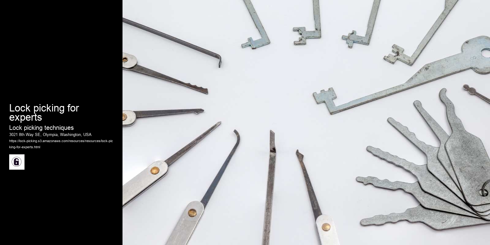 Lock picking for experts